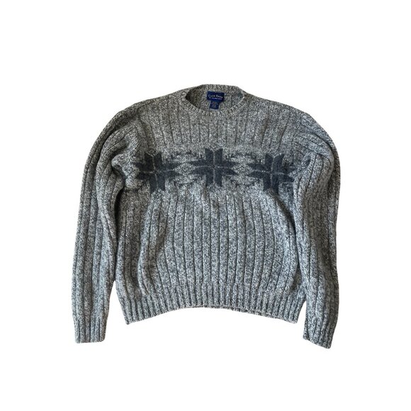 Vintage Club Room Men's Grandpa Sweater Nordic 85% Wool Crosby 90s Knit Size L - Picture 1 of 4